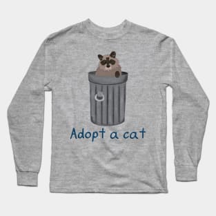 Paper craft adopt a cat opossum Long Sleeve T-Shirt